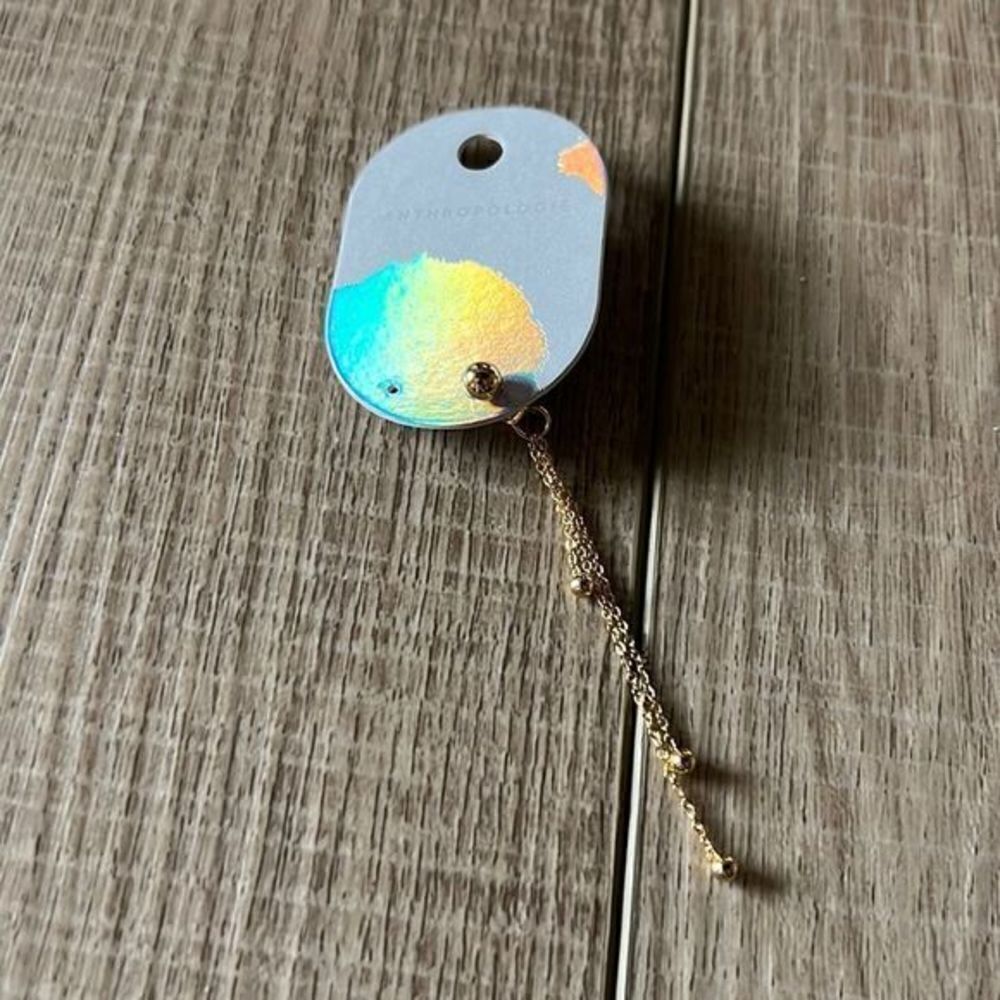 Anthropologie Gold Drippy Earring